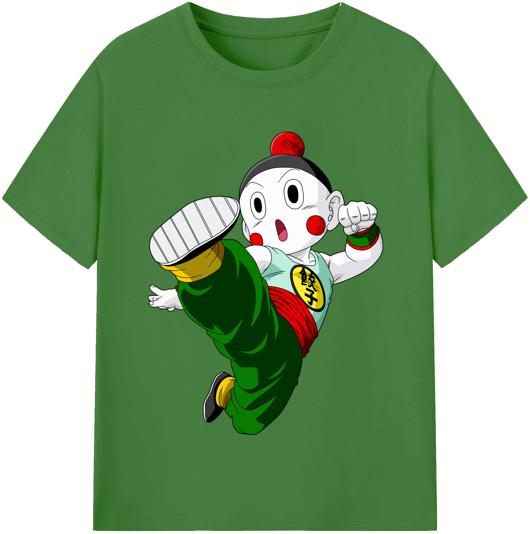 （画像用） ドラゴンボール 餃子（チャオズ）DRAGON BALL Chaoz レディースカジュアルプリントTシャツ（綿100％）